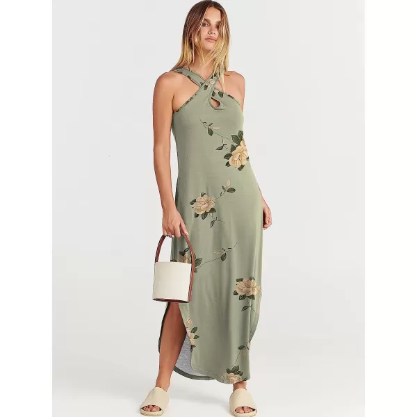 imageANRABESS Womens Casual Loose Sleeveless Beach Dress Criss Cross Slit Side Summer Maxi Sun DressesFloral 02
