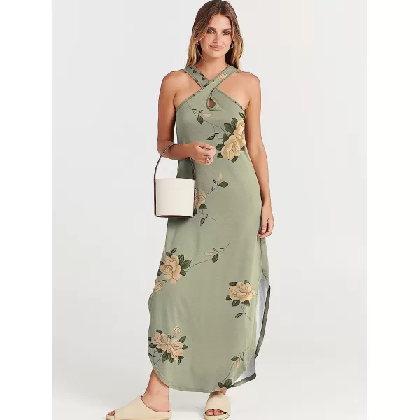 imageANRABESS Womens Casual Loose Sleeveless Beach Dress Criss Cross Slit Side Summer Maxi Sun DressesFloral 02