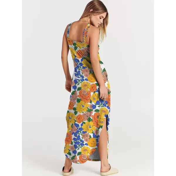 imageANRABESS Womens Casual Loose Sleeveless Beach Dress Criss Cross Slit Side Summer Maxi Sun DressesFloral 04