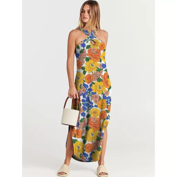 imageANRABESS Womens Casual Loose Sleeveless Beach Dress Criss Cross Slit Side Summer Maxi Sun DressesFloral 04