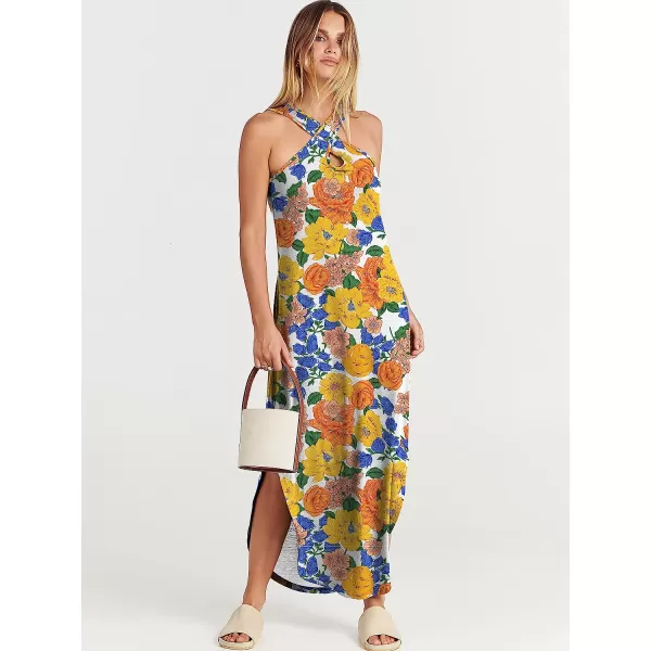 imageANRABESS Womens Casual Loose Sleeveless Beach Dress Criss Cross Slit Side Summer Maxi Sun DressesFloral 04