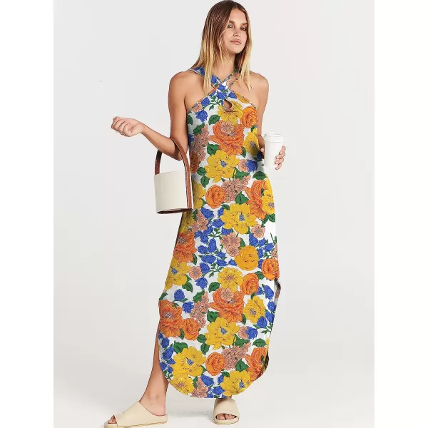 imageANRABESS Womens Casual Loose Sleeveless Beach Dress Criss Cross Slit Side Summer Maxi Sun DressesFloral 04