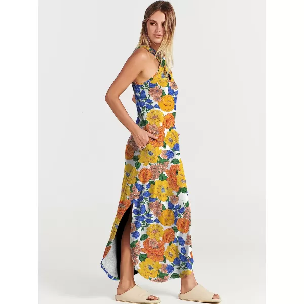 imageANRABESS Womens Casual Loose Sleeveless Beach Dress Criss Cross Slit Side Summer Maxi Sun DressesFloral 04
