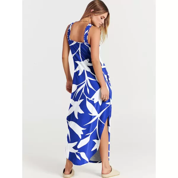 imageANRABESS Womens Casual Loose Sleeveless Beach Dress Criss Cross Slit Side Summer Maxi Sun DressesFloral 05