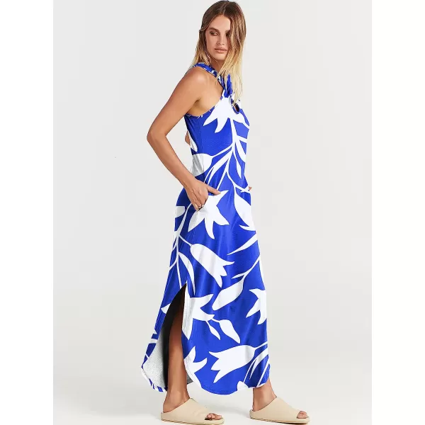 imageANRABESS Womens Casual Loose Sleeveless Beach Dress Criss Cross Slit Side Summer Maxi Sun DressesFloral 05