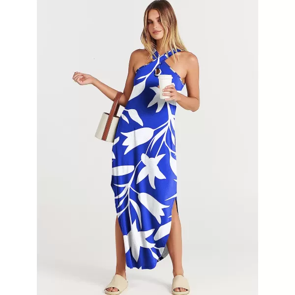 imageANRABESS Womens Casual Loose Sleeveless Beach Dress Criss Cross Slit Side Summer Maxi Sun DressesFloral 05