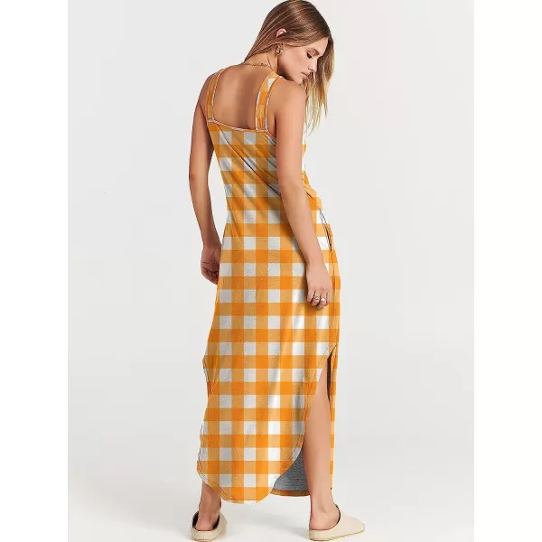 imageANRABESS Womens Casual Loose Sleeveless Beach Dress Criss Cross Slit Side Summer Maxi Sun DressesPlaid 01