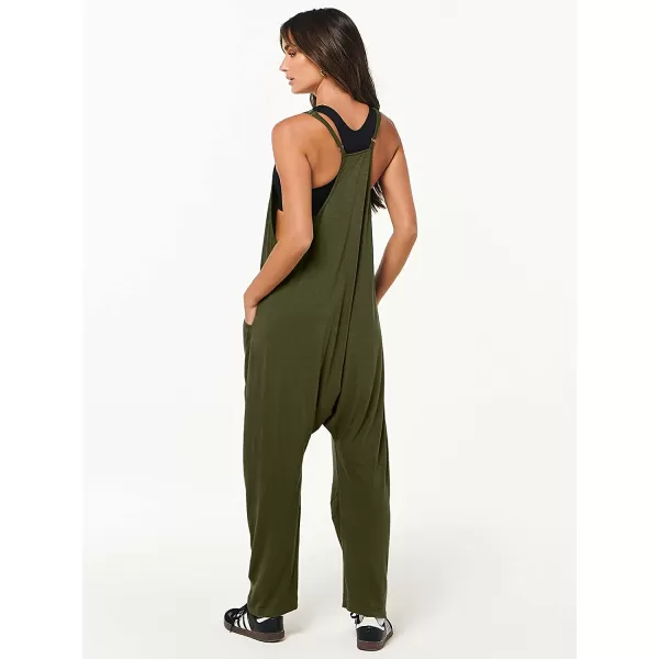 imageANRABESS Womens Casual Loose Sleeveless Jumpsuits Adjustbale Spaghetti Strap V Neck Harem Long Pants Overalls with PocketsArmy Green