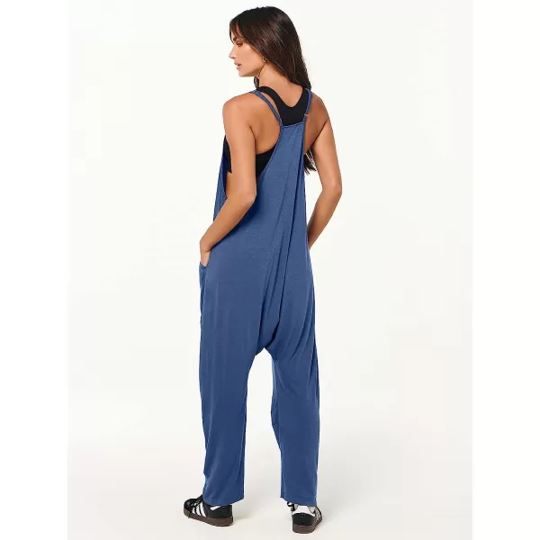 imageANRABESS Womens Casual Loose Sleeveless Jumpsuits Adjustbale Spaghetti Strap V Neck Harem Long Pants Overalls with PocketsBlue