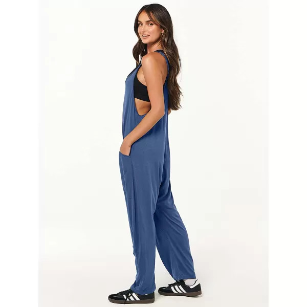 imageANRABESS Womens Casual Loose Sleeveless Jumpsuits Adjustbale Spaghetti Strap V Neck Harem Long Pants Overalls with PocketsBlue