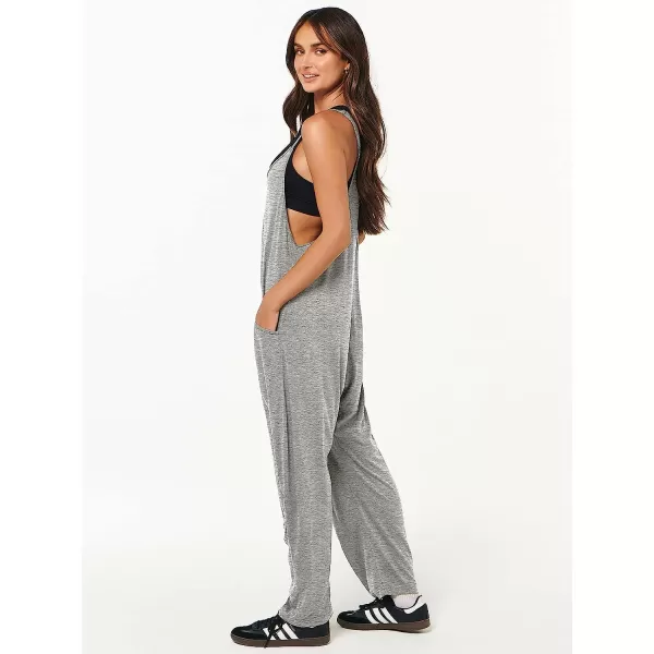 imageANRABESS Womens Casual Loose Sleeveless Jumpsuits Adjustbale Spaghetti Strap V Neck Harem Long Pants Overalls with PocketsGray