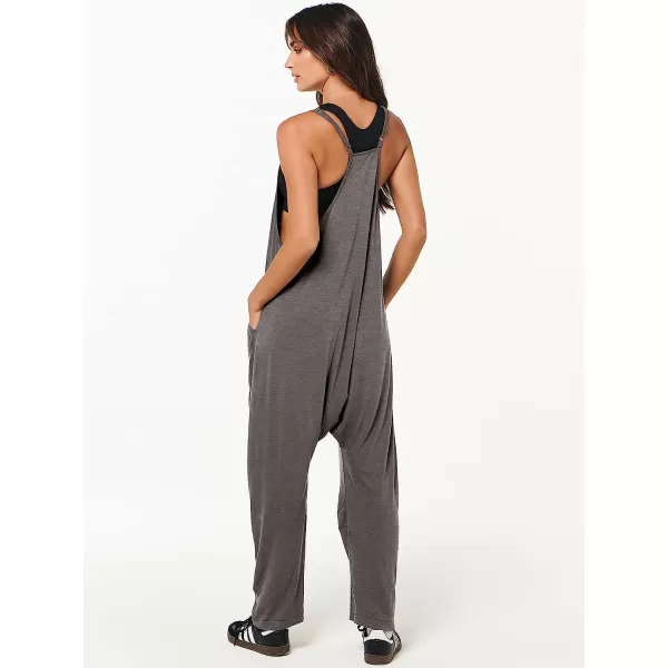 imageANRABESS Womens Casual Loose Sleeveless Jumpsuits Adjustbale Spaghetti Strap V Neck Harem Long Pants Overalls with PocketsGrey