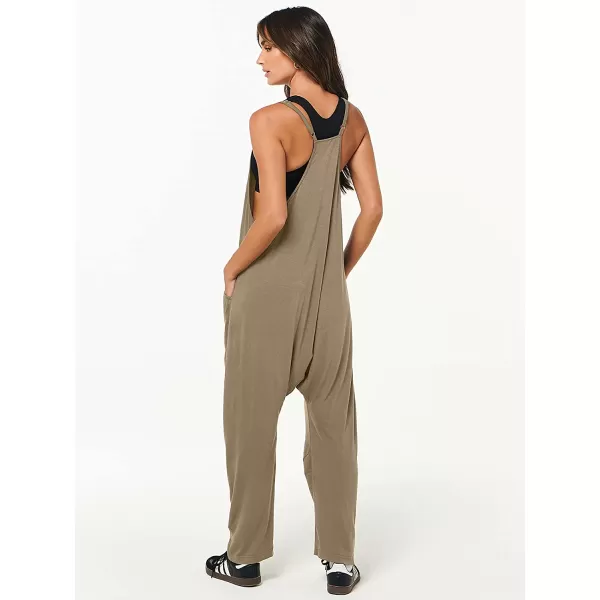 imageANRABESS Womens Casual Loose Sleeveless Jumpsuits Adjustbale Spaghetti Strap V Neck Harem Long Pants Overalls with PocketsKhaki