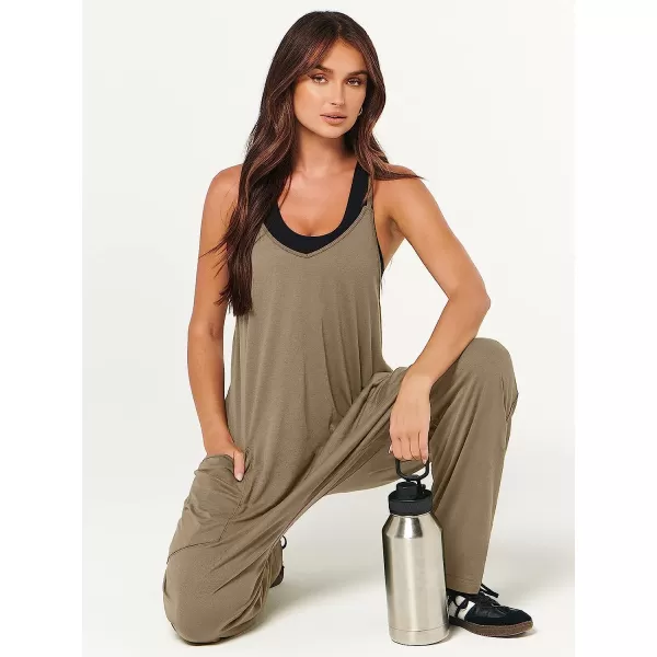 imageANRABESS Womens Casual Loose Sleeveless Jumpsuits Adjustbale Spaghetti Strap V Neck Harem Long Pants Overalls with PocketsKhaki