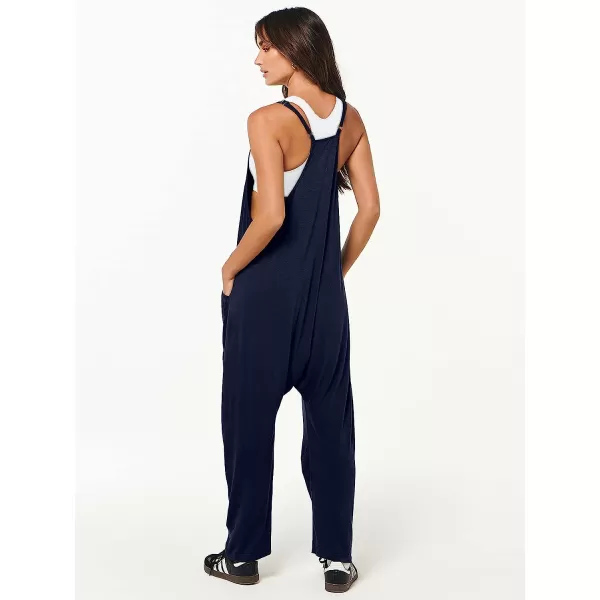 imageANRABESS Womens Casual Loose Sleeveless Jumpsuits Adjustbale Spaghetti Strap V Neck Harem Long Pants Overalls with PocketsNavy Blue