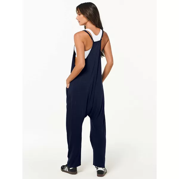 imageANRABESS Womens Casual Loose Sleeveless Jumpsuits Adjustbale Spaghetti Strap V Neck Harem Long Pants Overalls with PocketsNavy Blue