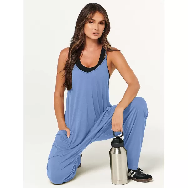 imageANRABESS Womens Casual Loose Sleeveless Jumpsuits Adjustbale Spaghetti Strap V Neck Harem Long Pants Overalls with PocketsSky Blue