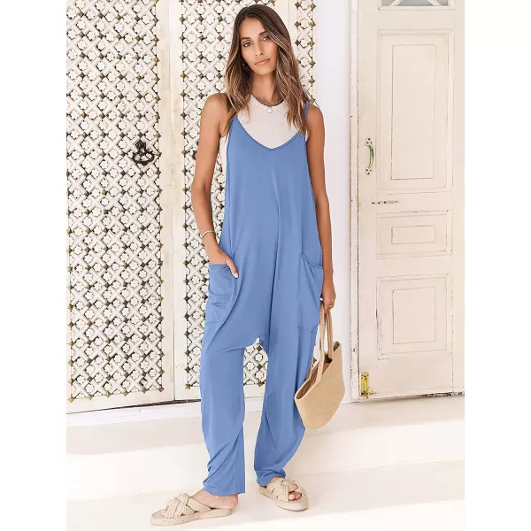 imageANRABESS Womens Casual Loose Sleeveless Jumpsuits Adjustbale Spaghetti Strap V Neck Harem Long Pants Overalls with PocketsSky Blue