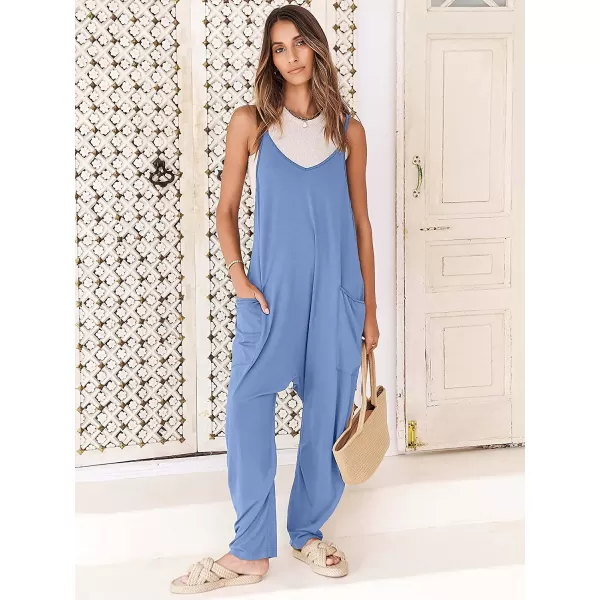 imageANRABESS Womens Casual Loose Sleeveless Jumpsuits Adjustbale Spaghetti Strap V Neck Harem Long Pants Overalls with PocketsSky Blue