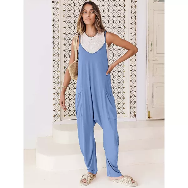 imageANRABESS Womens Casual Loose Sleeveless Jumpsuits Adjustbale Spaghetti Strap V Neck Harem Long Pants Overalls with PocketsSky Blue