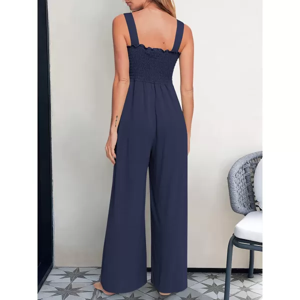 imageANRABESS Womens Casual Loose Sleeveless Tank Jumpsuits Square Collar Smocked Wide Leg Jumpsuit Rompers with Pockets02navy Blue