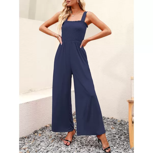 imageANRABESS Womens Casual Loose Sleeveless Tank Jumpsuits Square Collar Smocked Wide Leg Jumpsuit Rompers with Pockets02navy Blue
