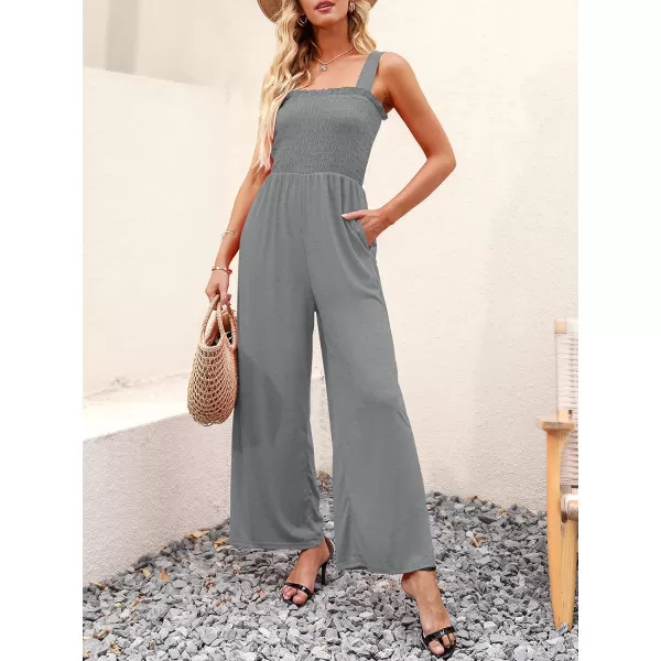 imageANRABESS Womens Casual Loose Sleeveless Tank Jumpsuits Square Collar Smocked Wide Leg Jumpsuit Rompers with Pockets03grey