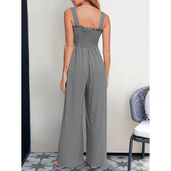imageANRABESS Womens Casual Loose Sleeveless Tank Jumpsuits Square Collar Smocked Wide Leg Jumpsuit Rompers with Pockets03grey
