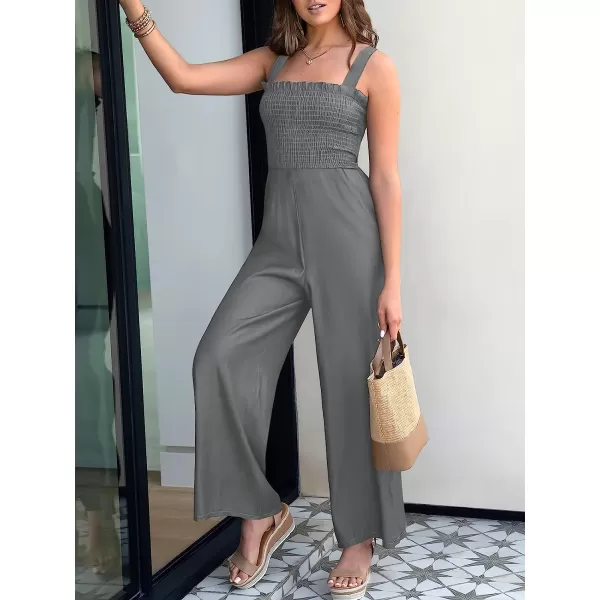 imageANRABESS Womens Casual Loose Sleeveless Tank Jumpsuits Square Collar Smocked Wide Leg Jumpsuit Rompers with Pockets03grey
