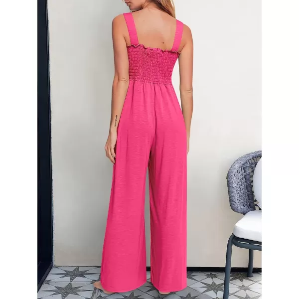imageANRABESS Womens Casual Loose Sleeveless Tank Jumpsuits Square Collar Smocked Wide Leg Jumpsuit Rompers with Pockets06pink