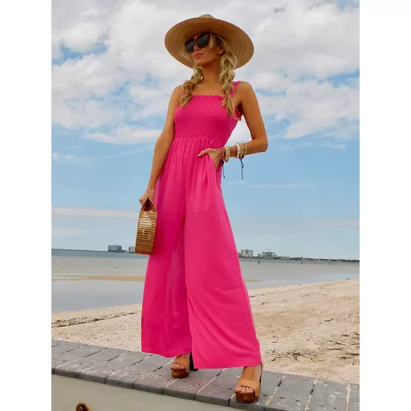 imageANRABESS Womens Casual Loose Sleeveless Tank Jumpsuits Square Collar Smocked Wide Leg Jumpsuit Rompers with Pockets06pink