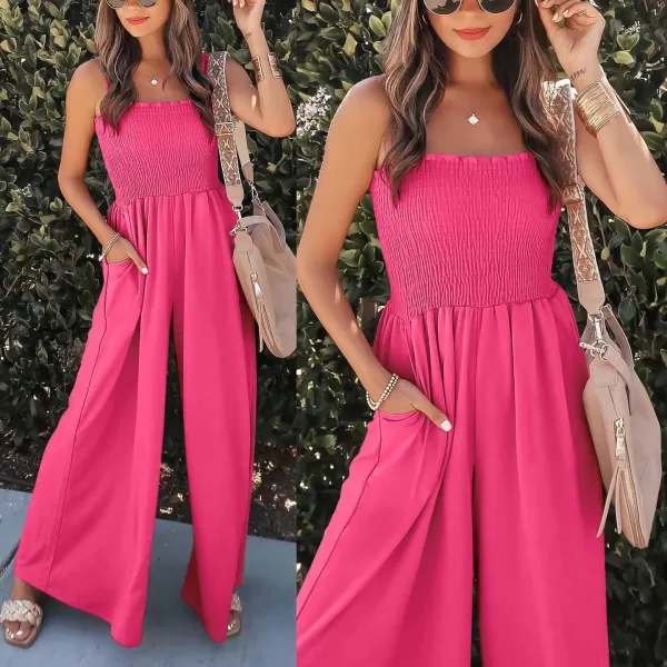 imageANRABESS Womens Casual Loose Sleeveless Tank Jumpsuits Square Collar Smocked Wide Leg Jumpsuit Rompers with Pockets06pink