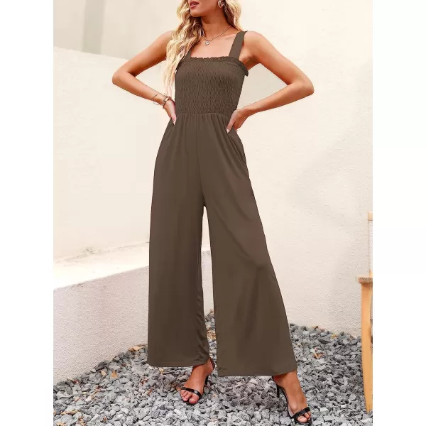 imageANRABESS Womens Casual Loose Sleeveless Tank Jumpsuits Square Collar Smocked Wide Leg Jumpsuit Rompers with Pockets07coffee