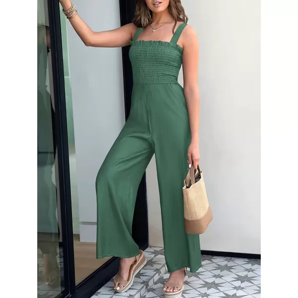 imageANRABESS Womens Casual Loose Sleeveless Tank Jumpsuits Square Collar Smocked Wide Leg Jumpsuit Rompers with Pockets09 Grass Green