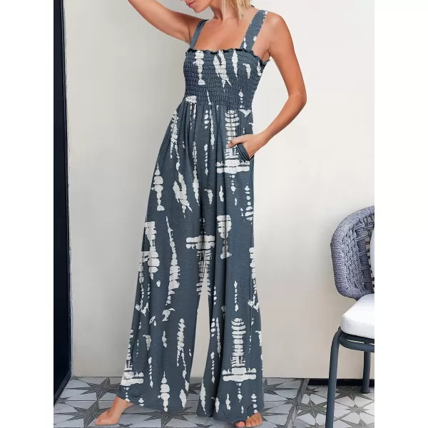imageANRABESS Womens Casual Loose Sleeveless Tank Jumpsuits Square Collar Smocked Wide Leg Jumpsuit Rompers with Pockets12tie Dye Blue