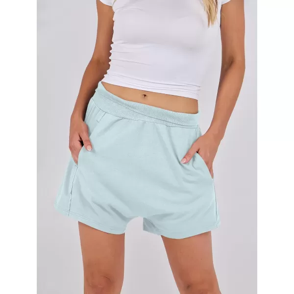 imageANRABESS Womens Casual Loose Summer High Waisted Shorts Gym Yoga Harem Comfy Short with Pockets Fashion Clothes 2024Mint Green