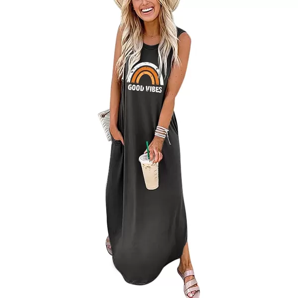 imageANRABESS Womens Casual Loose Sundress Long Dress Sleeveless Split Maxi Dresses Summer Beach Dress with Pockets02 Charcoal Rainbow