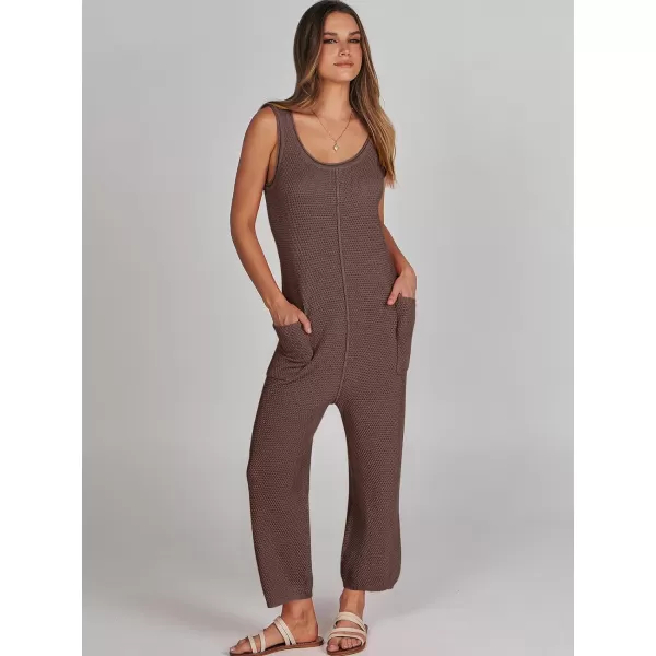 imageANRABESS Womens Casual Sleeveless Knit Sweater Jumpsuits Rompers Summer One Piece Lounge OutfitsCoffee