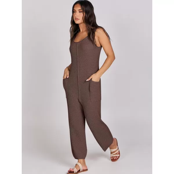 imageANRABESS Womens Casual Sleeveless Knit Sweater Jumpsuits Rompers Summer One Piece Lounge OutfitsCoffee