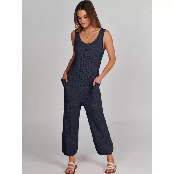 imageANRABESS Womens Casual Sleeveless Knit Sweater Jumpsuits Rompers Summer One Piece Lounge OutfitsNavy Blue