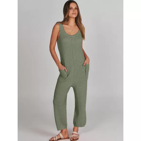 imageANRABESS Womens Casual Sleeveless Knit Sweater Jumpsuits Rompers Summer One Piece Lounge OutfitsOlive