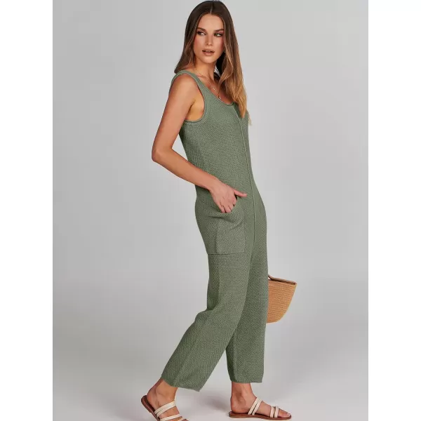 imageANRABESS Womens Casual Sleeveless Knit Sweater Jumpsuits Rompers Summer One Piece Lounge OutfitsOlive
