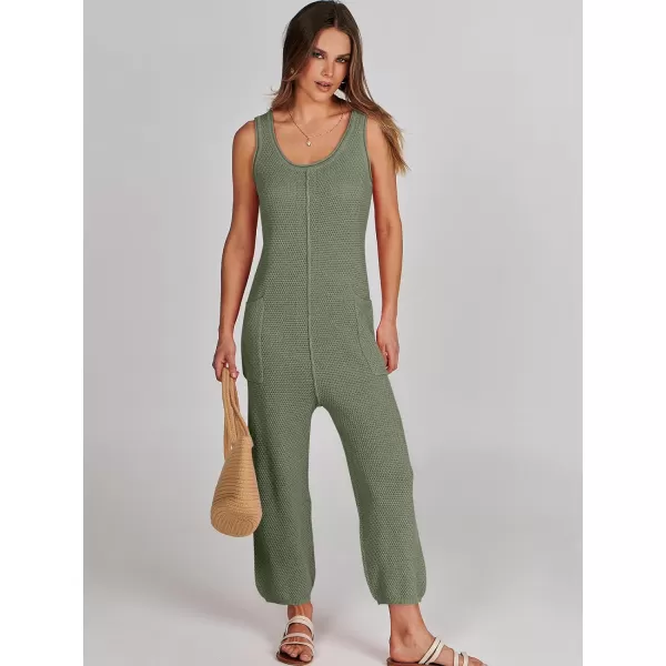 imageANRABESS Womens Casual Sleeveless Knit Sweater Jumpsuits Rompers Summer One Piece Lounge OutfitsOlive