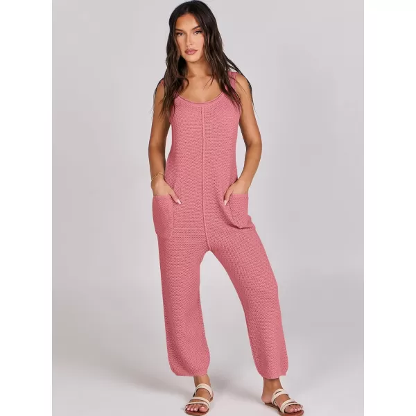 imageANRABESS Womens Casual Sleeveless Knit Sweater Jumpsuits Rompers Summer One Piece Lounge OutfitsPink