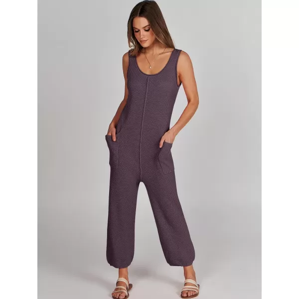 imageANRABESS Womens Casual Sleeveless Knit Sweater Jumpsuits Rompers Summer One Piece Lounge OutfitsTan