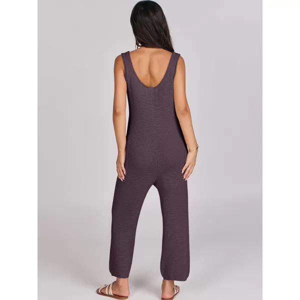 imageANRABESS Womens Casual Sleeveless Knit Sweater Jumpsuits Rompers Summer One Piece Lounge OutfitsTan