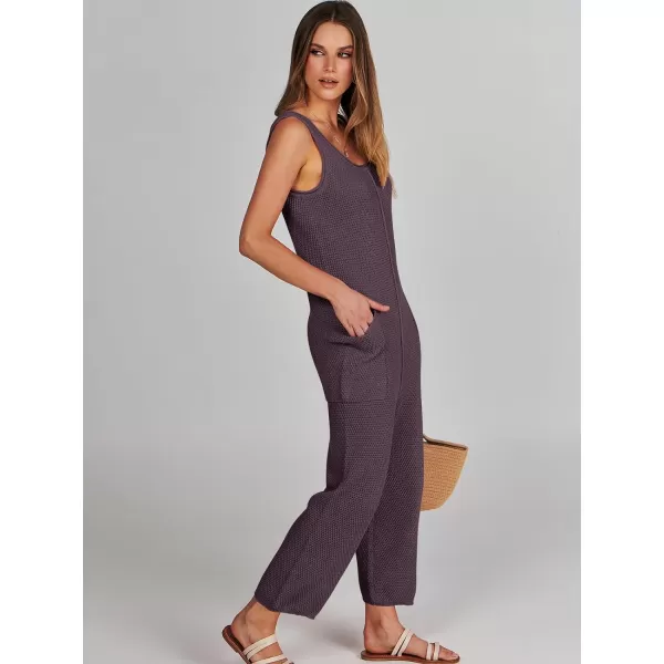 imageANRABESS Womens Casual Sleeveless Knit Sweater Jumpsuits Rompers Summer One Piece Lounge OutfitsTan