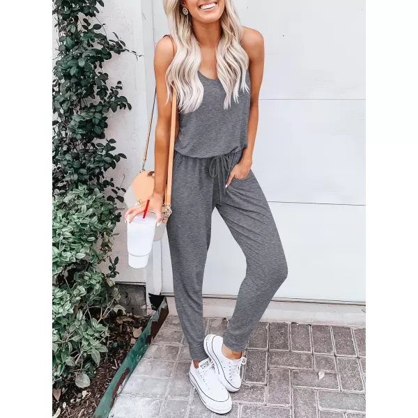 imageANRABESS Womens Causal Tank Jumpsuits Sleeveless Drawstring Elastic Waist Loose Summer Romper Outfits with Pockets01dark Gray