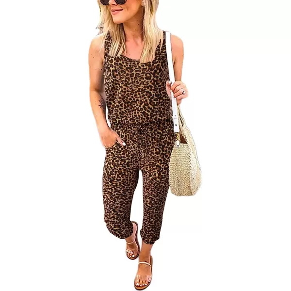 imageANRABESS Womens Causal Tank Jumpsuits Sleeveless Drawstring Elastic Waist Loose Summer Romper Outfits with Pockets01leopard