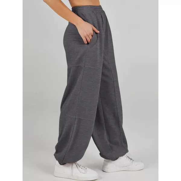 imageANRABESS Womens Cinch Bottom Sweatpants High Waisted Athletic Joggers Sweat PantsDeep Gray